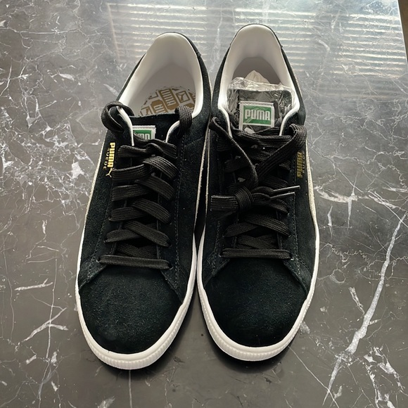 PUMA SUEDE CLASSIC BLACK/WHITE SNEAKERS/SHOES - Picture 5 of 10